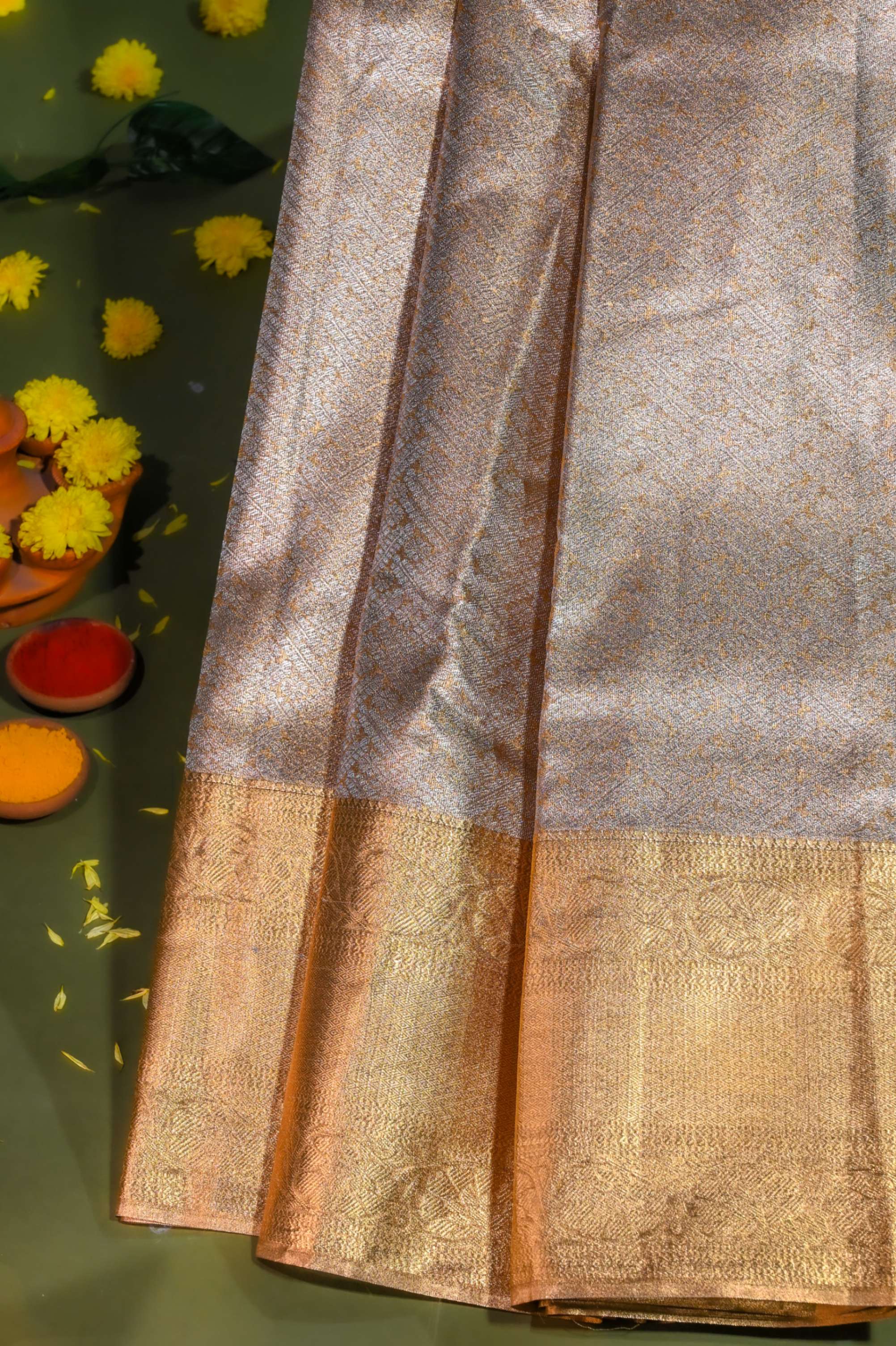 Gold Kanchipuram Saree