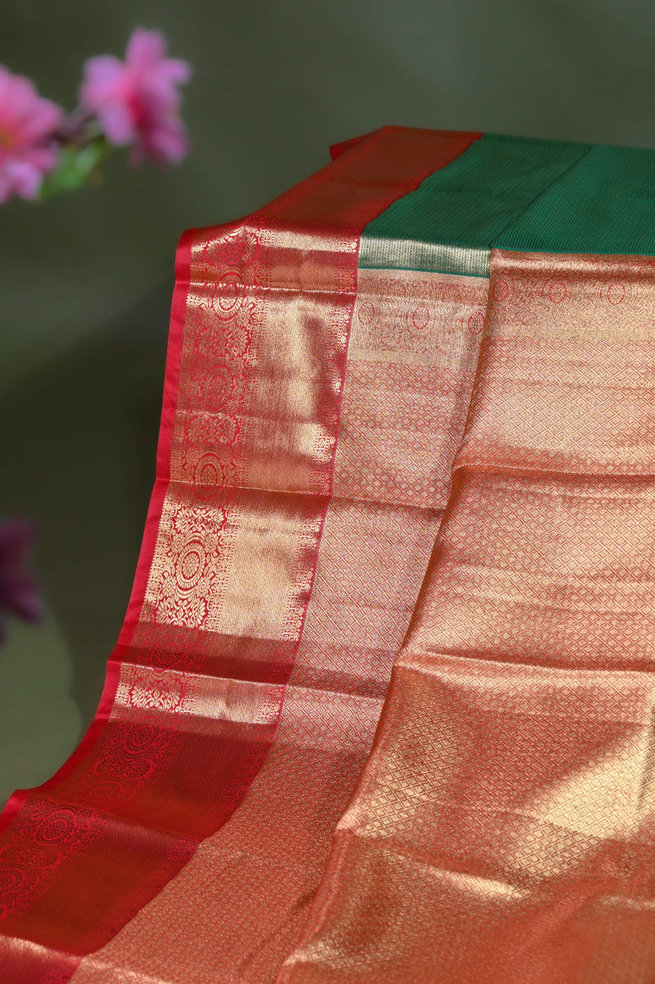 Green Kanchipuram Saree