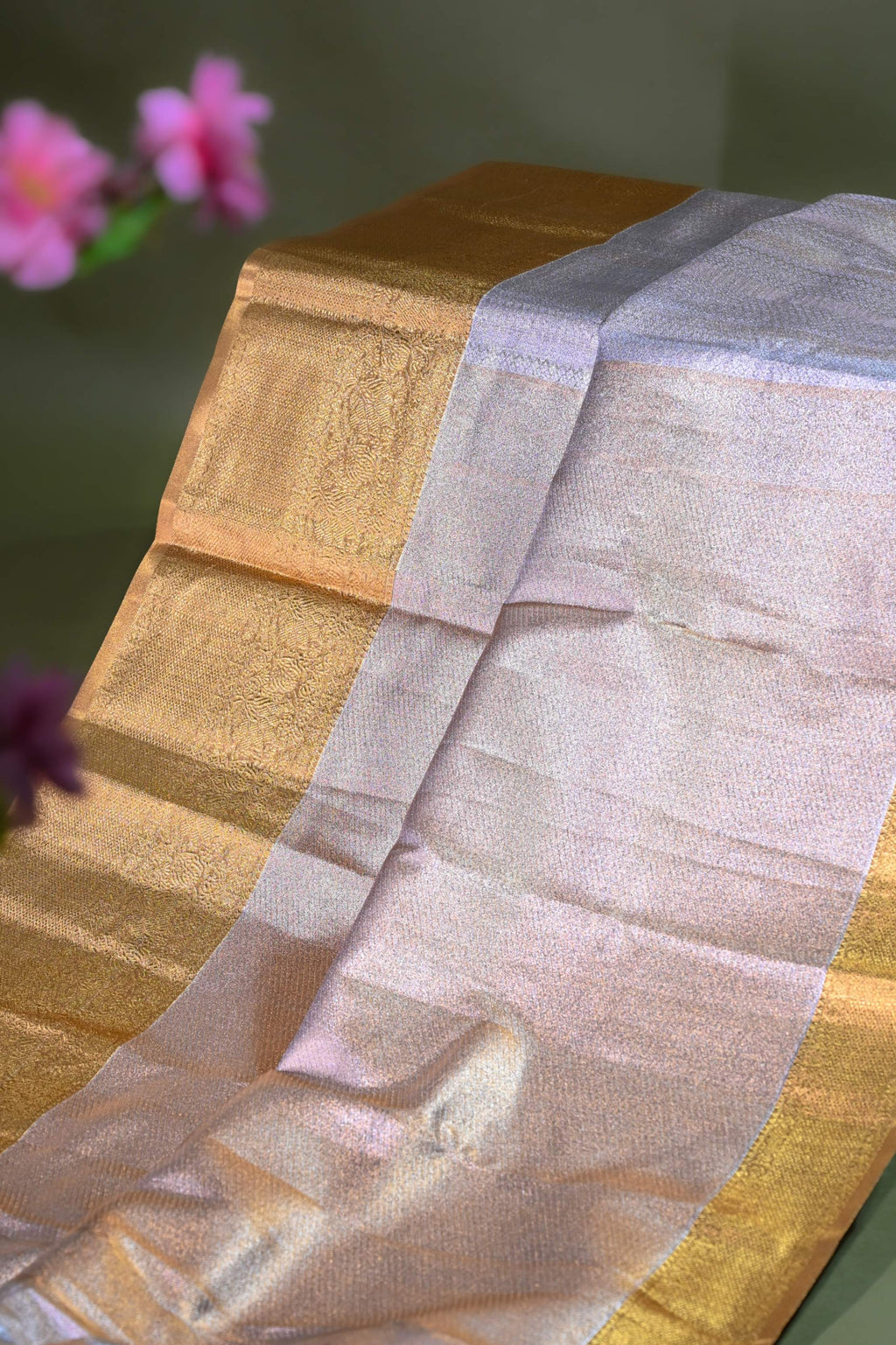 Silver Kanchipuram Saree