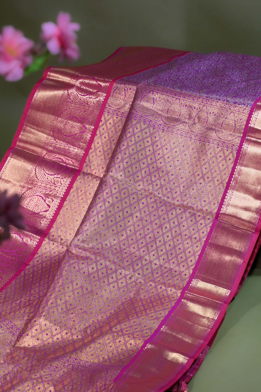 Purple Kanchipuram Saree