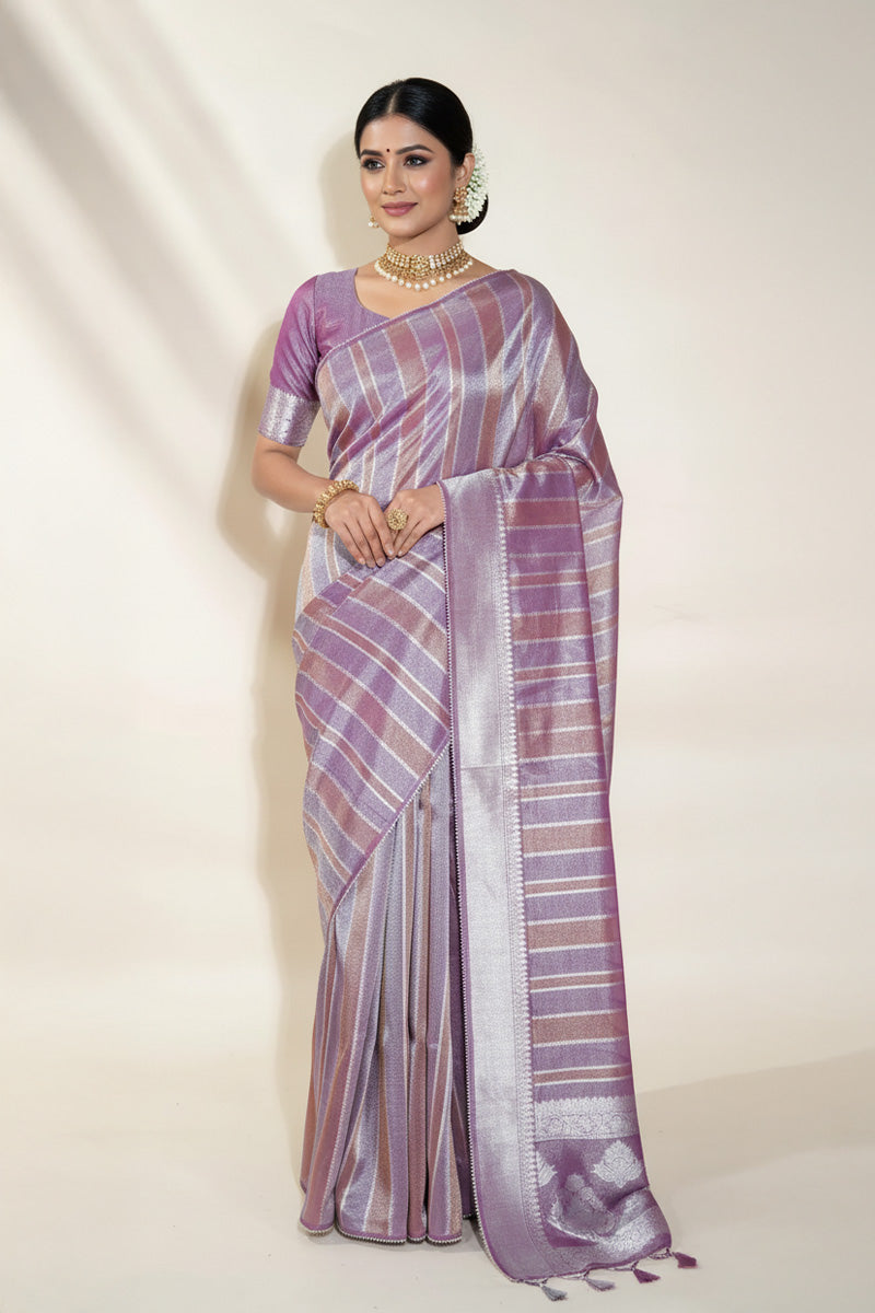 Multicolor Banarasi Tissue Saree