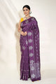 Purple Banarasi Silk Saree
