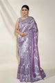 Purple Banarasi Tissue Saree