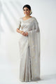 Silver Banarasi Tissue Saree