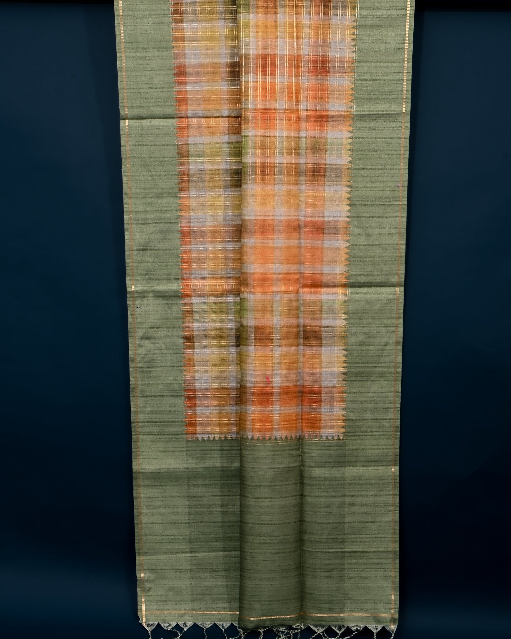 Green Banarasi Silk Saree - Shop Vastram
