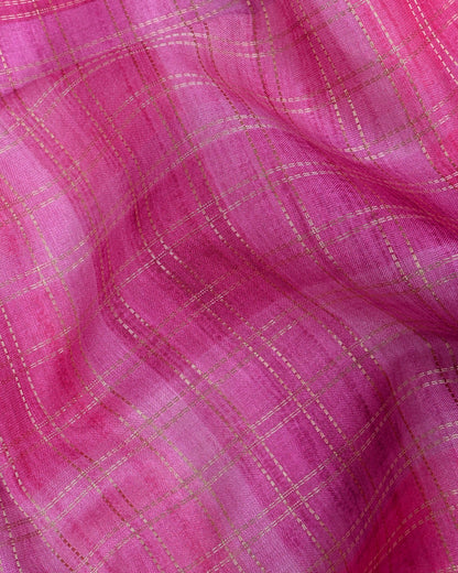 Pink Banarsi Silk Saree - Shop Vastram