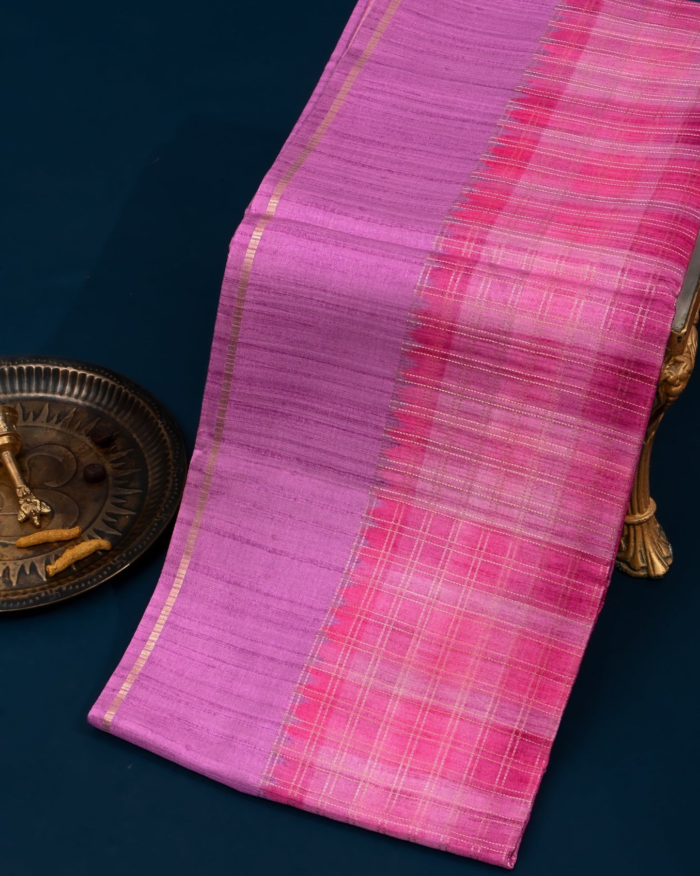 Pink Banarsi Silk Saree - Shop Vastram