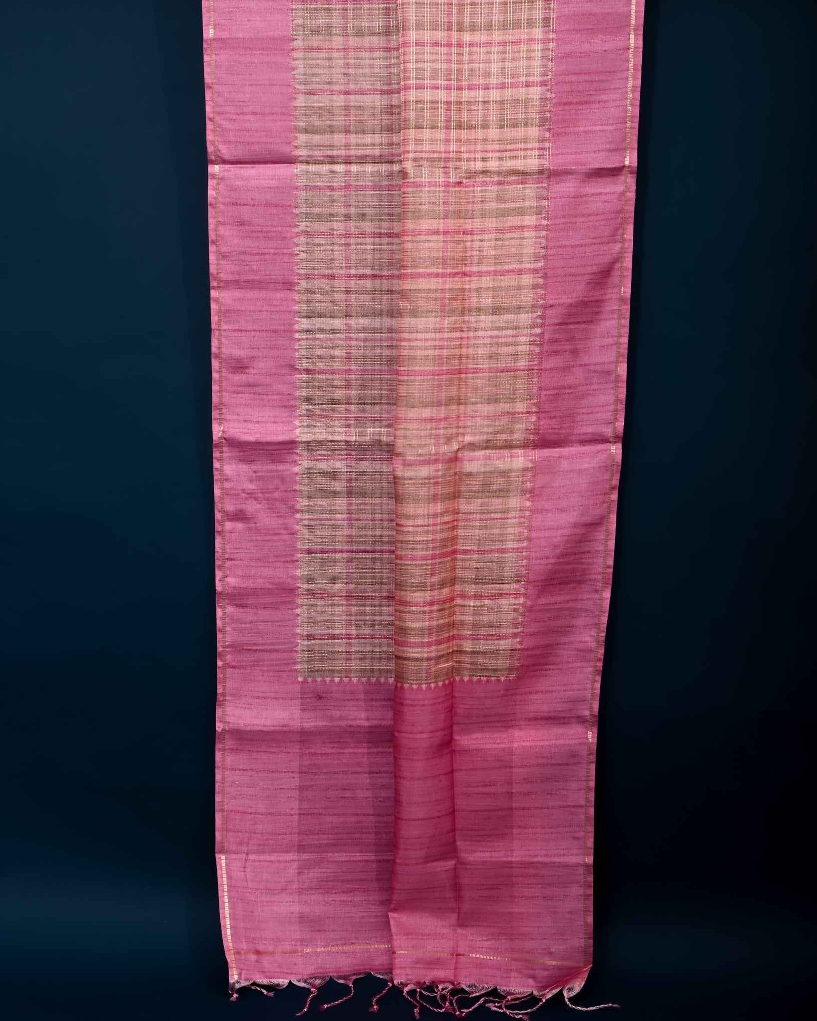 Pink Banarsi Silk Saree - Shop Vastram