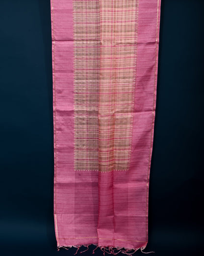 Pink Banarsi Silk Saree - Shop Vastram