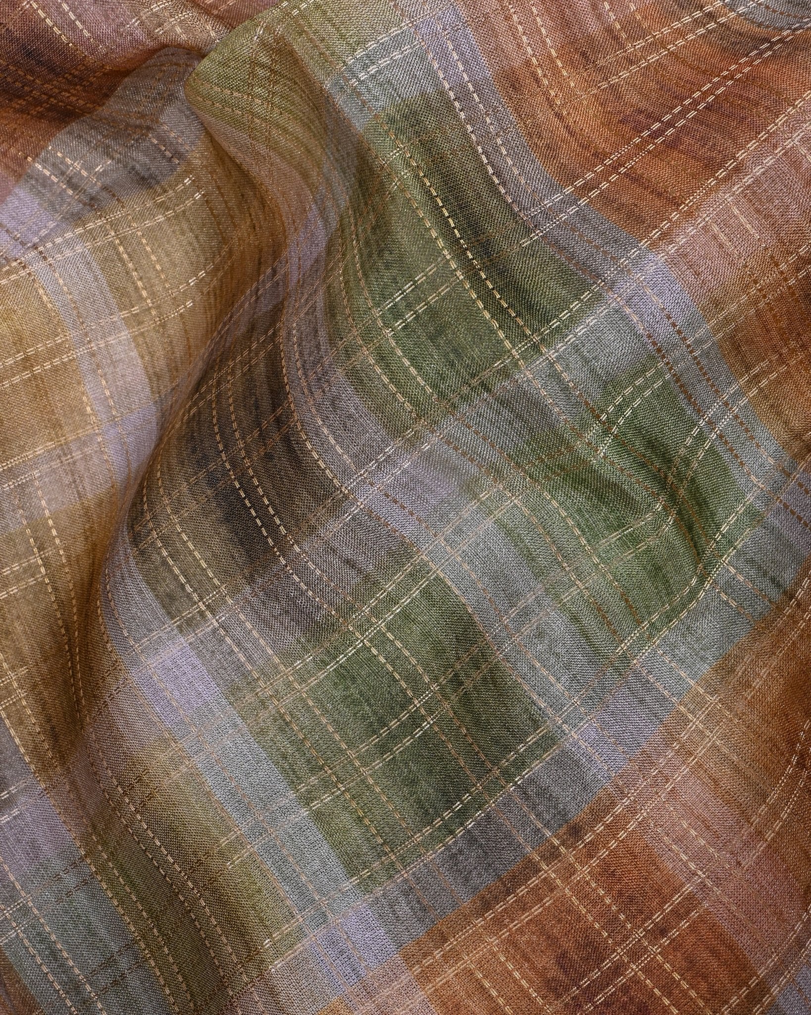 Green Banarasi Silk Saree - Shop Vastram