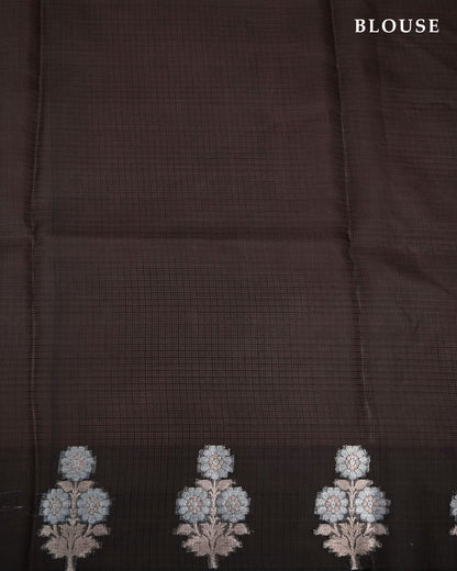 Black Color Silk Kota Saree - Shop Vastram