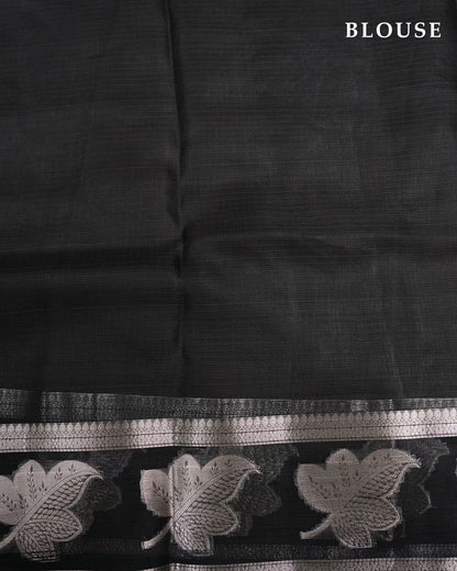 Black Color Silk Kota Saree - Shop Vastram