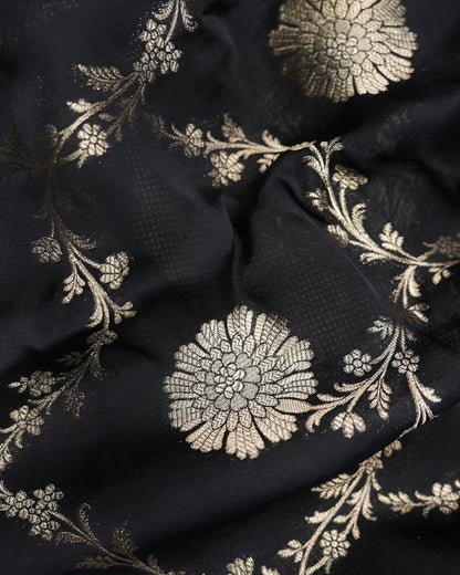 Black Color Silk Saree - Shop Vastram