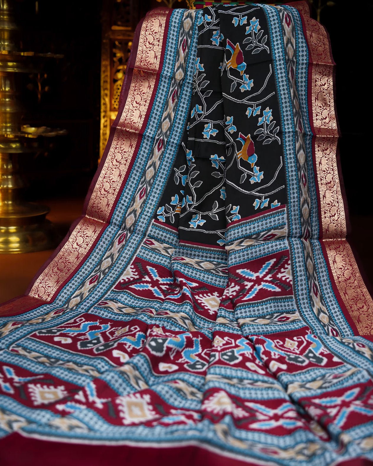 Black Color Silk Saree - Shop Vastram