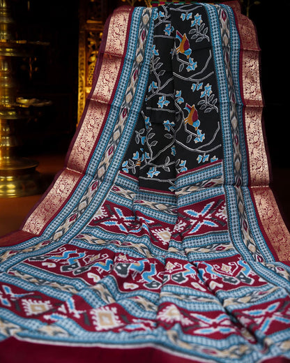 Black Color Silk Saree - Shop Vastram