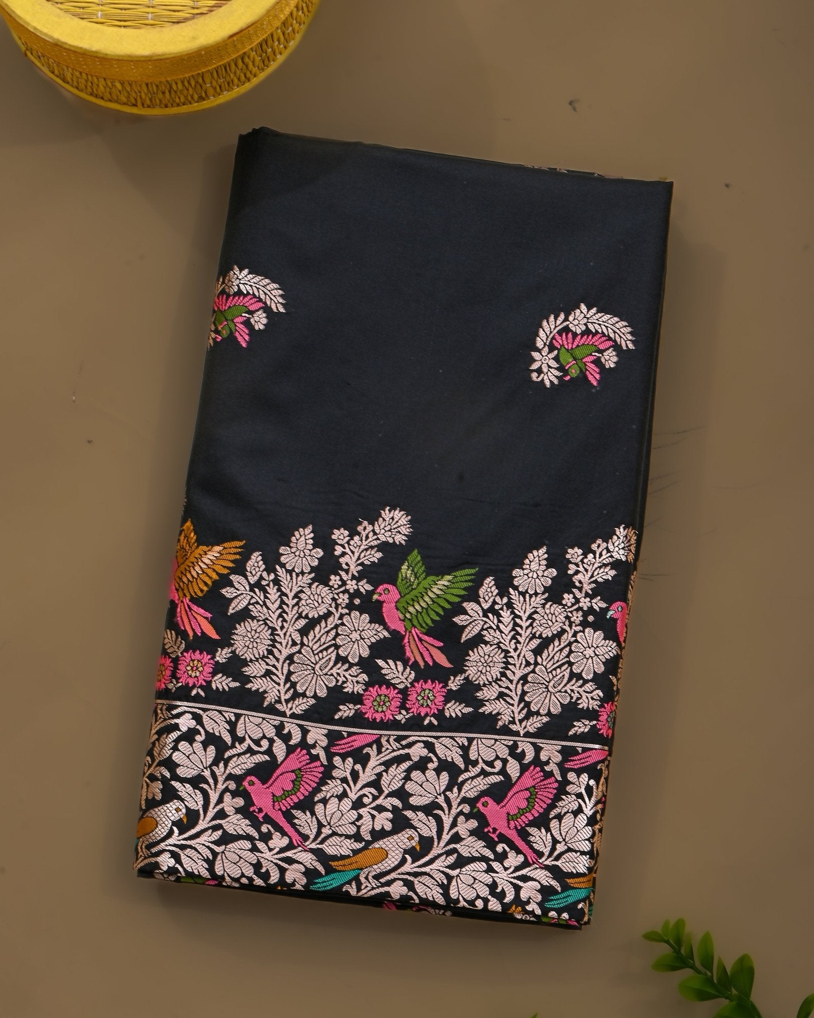 Black Silk Banarsi Saree - Shop Vastram