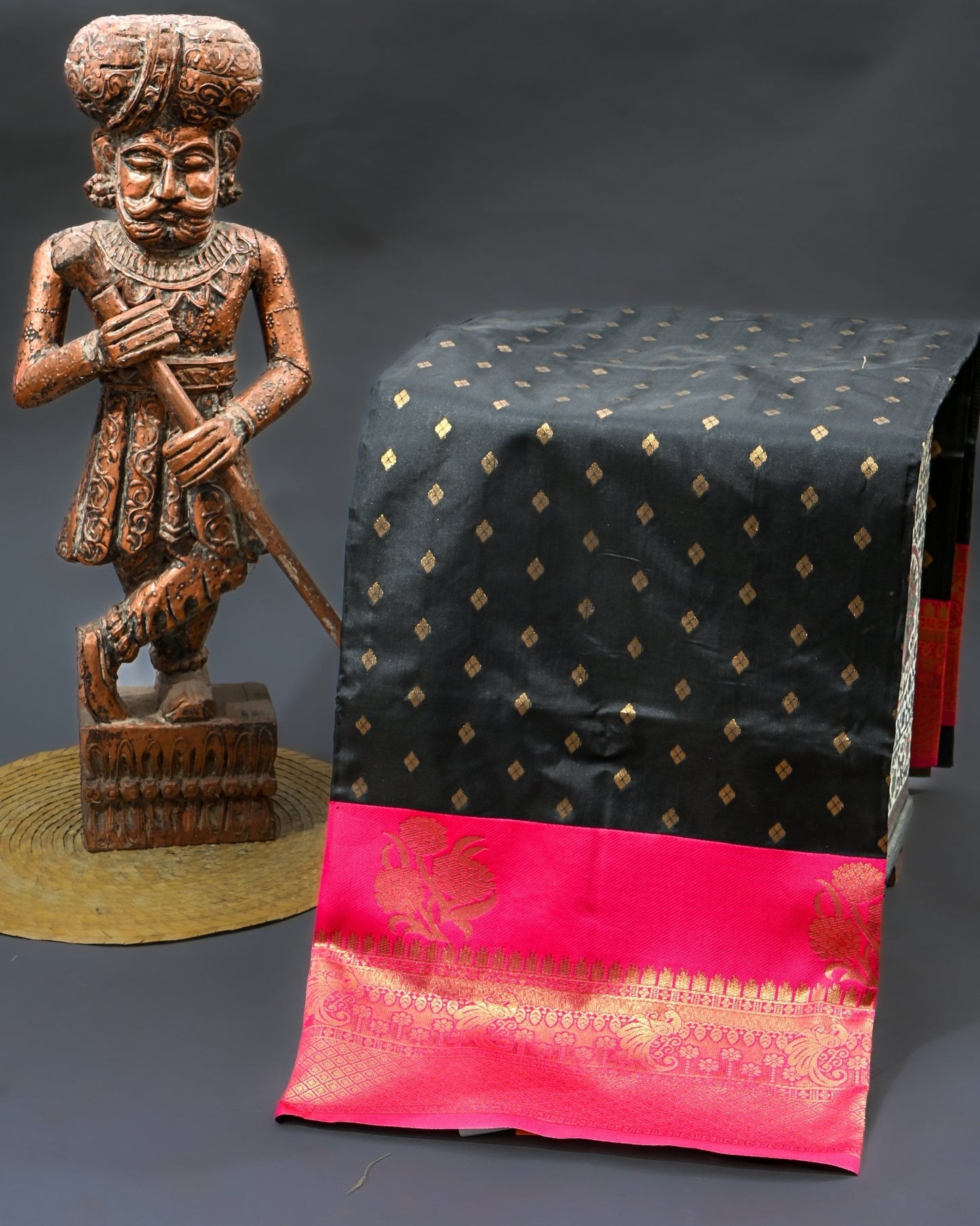 Black Silk Banarsi Saree - Shop Vastram