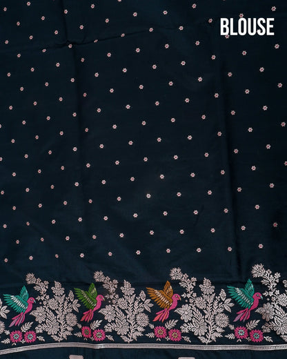 Black Silk Banarsi Saree - Shop Vastram