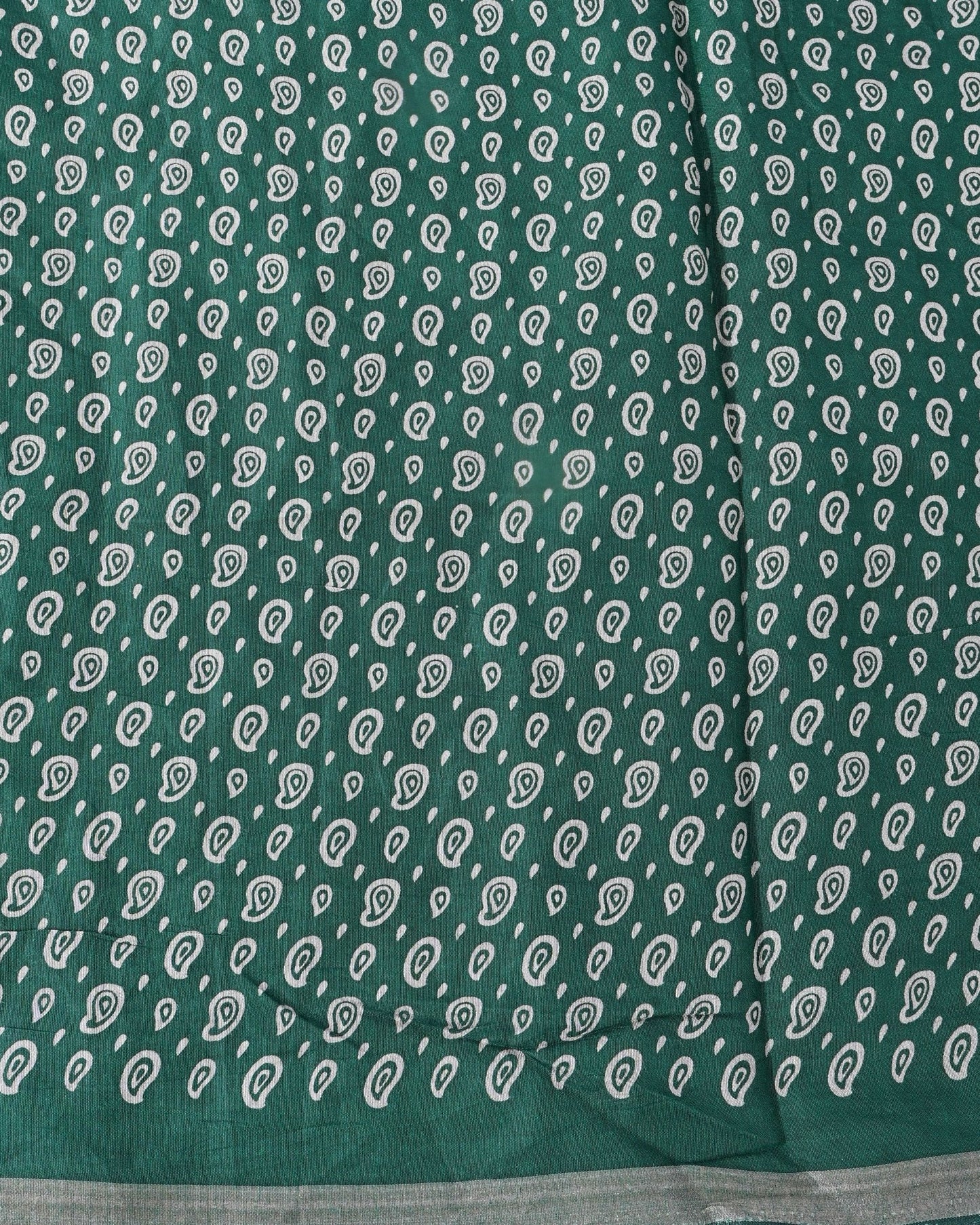 Bottle Green Chanderi Embroidery Saree - Shop Vastram