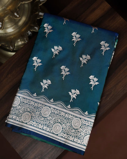 Bottle Green Color Satin Saree - Shop Vastram