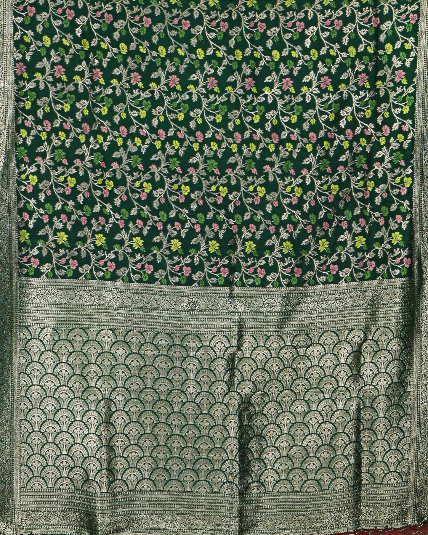 Bottle Green color Silk Saree - Shop Vastram