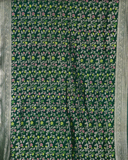 Bottle Green color Silk Saree - Shop Vastram