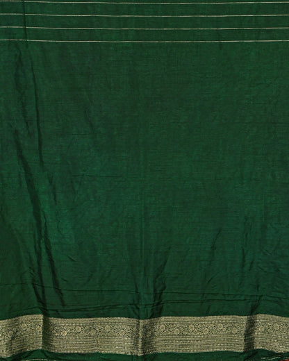 Bottle Green color Silk Saree - Shop Vastram
