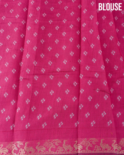 Chanderi Grey Printed Saree - Shop Vastram