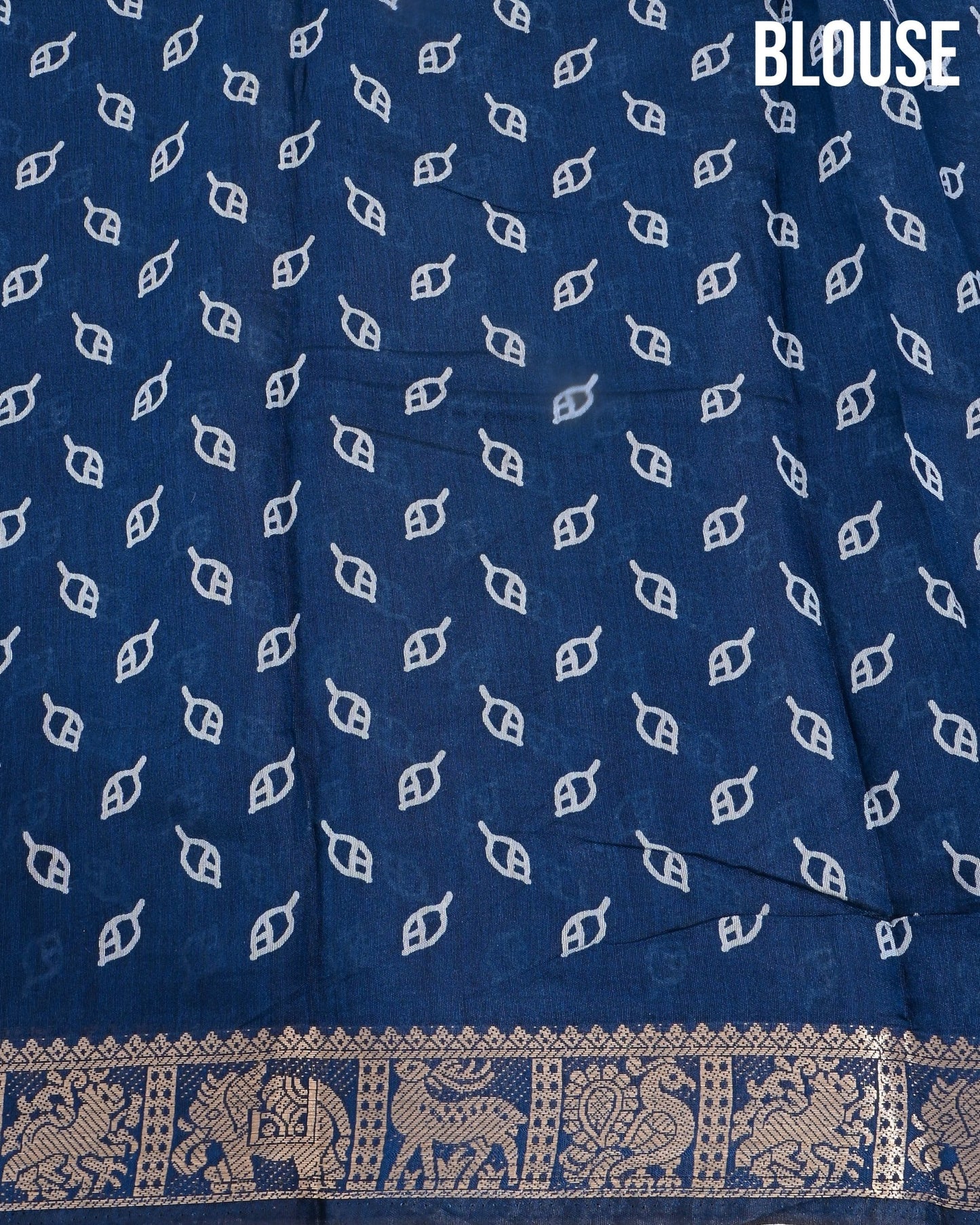 Chanderi Grey Printed Saree - Shop Vastram