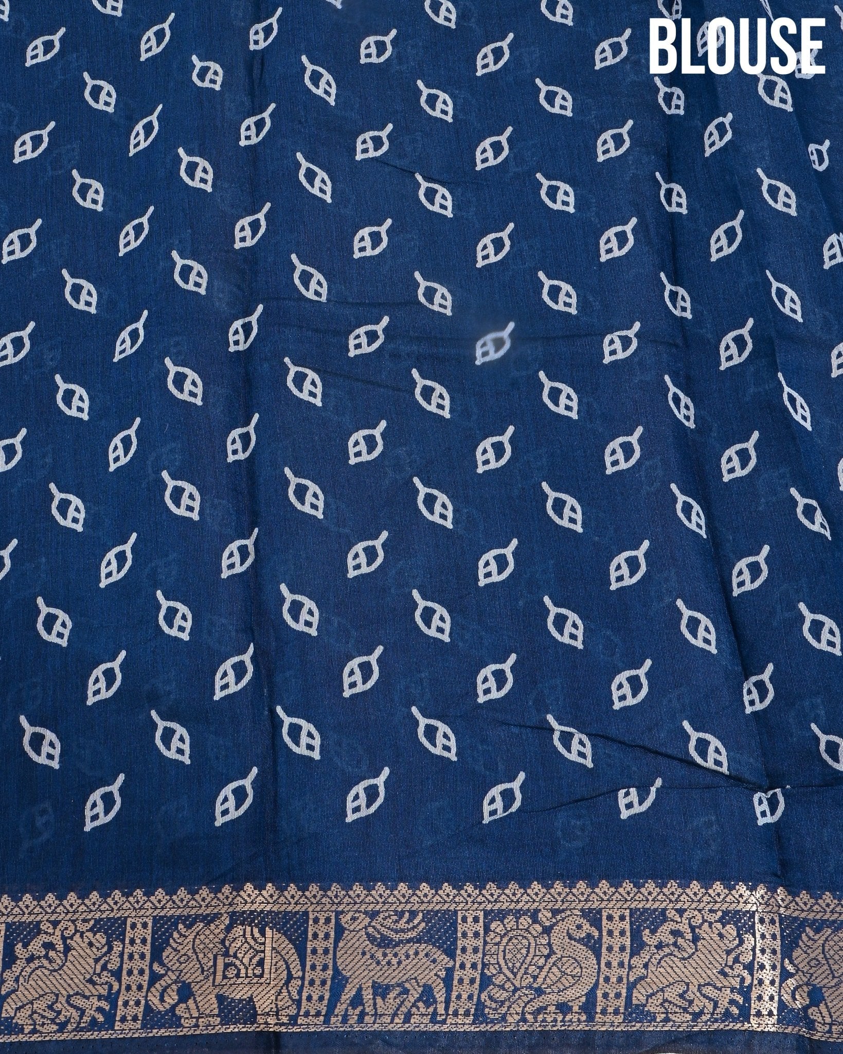 Chanderi Grey Printed Saree - Shop Vastram