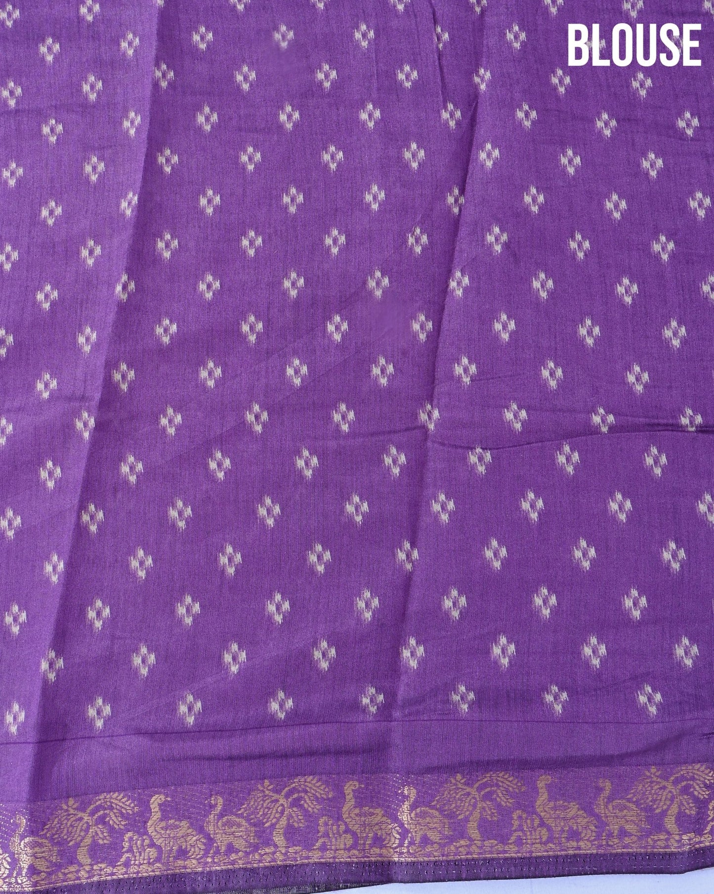 Chanderi Grey Printed Saree - Shop Vastram