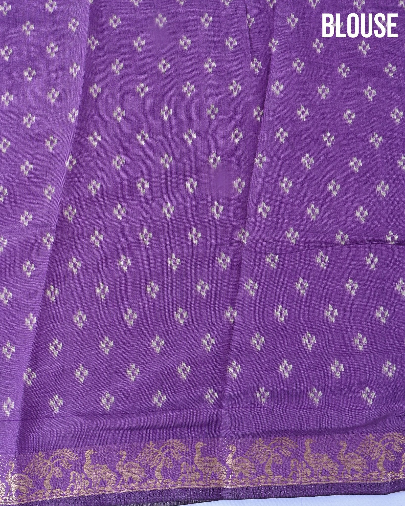 Chanderi Grey Printed Saree - Shop Vastram