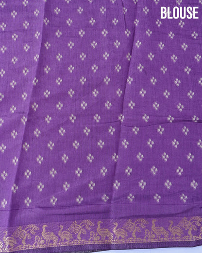 Chanderi Grey Printed Saree - Shop Vastram