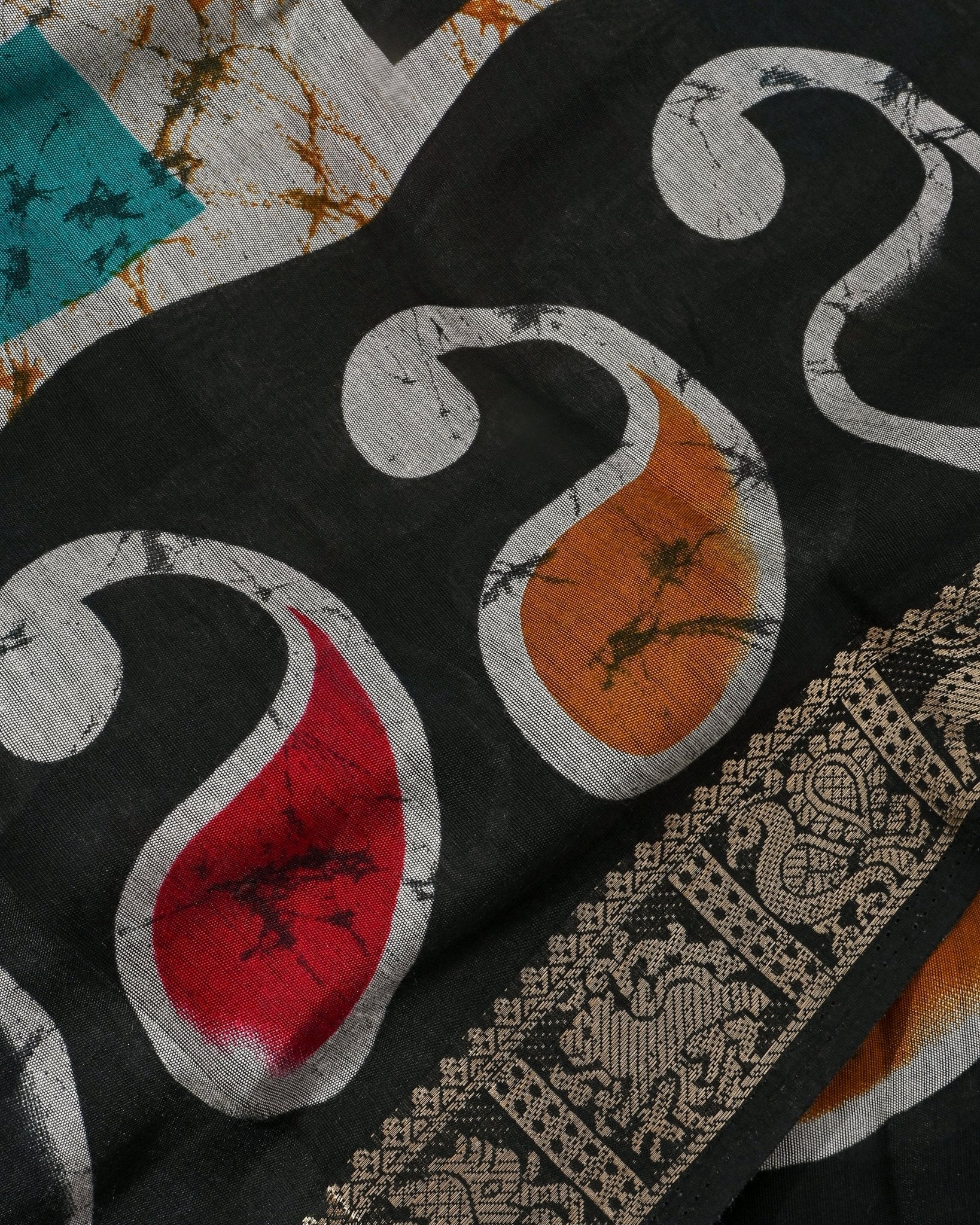 Chanderi Grey Printed Saree - Shop Vastram