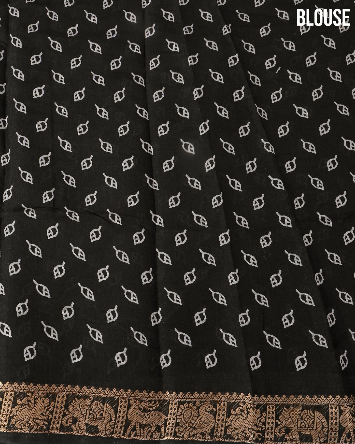 Chanderi Grey Printed Saree - Shop Vastram