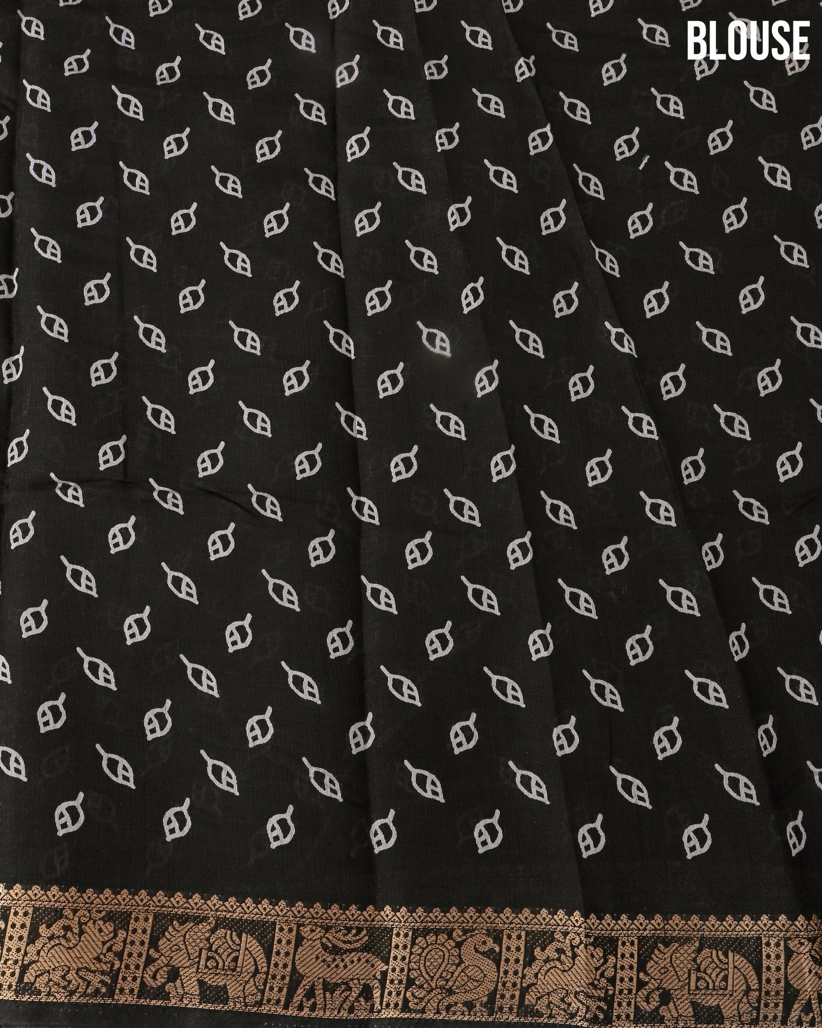 Chanderi Grey Printed Saree - Shop Vastram