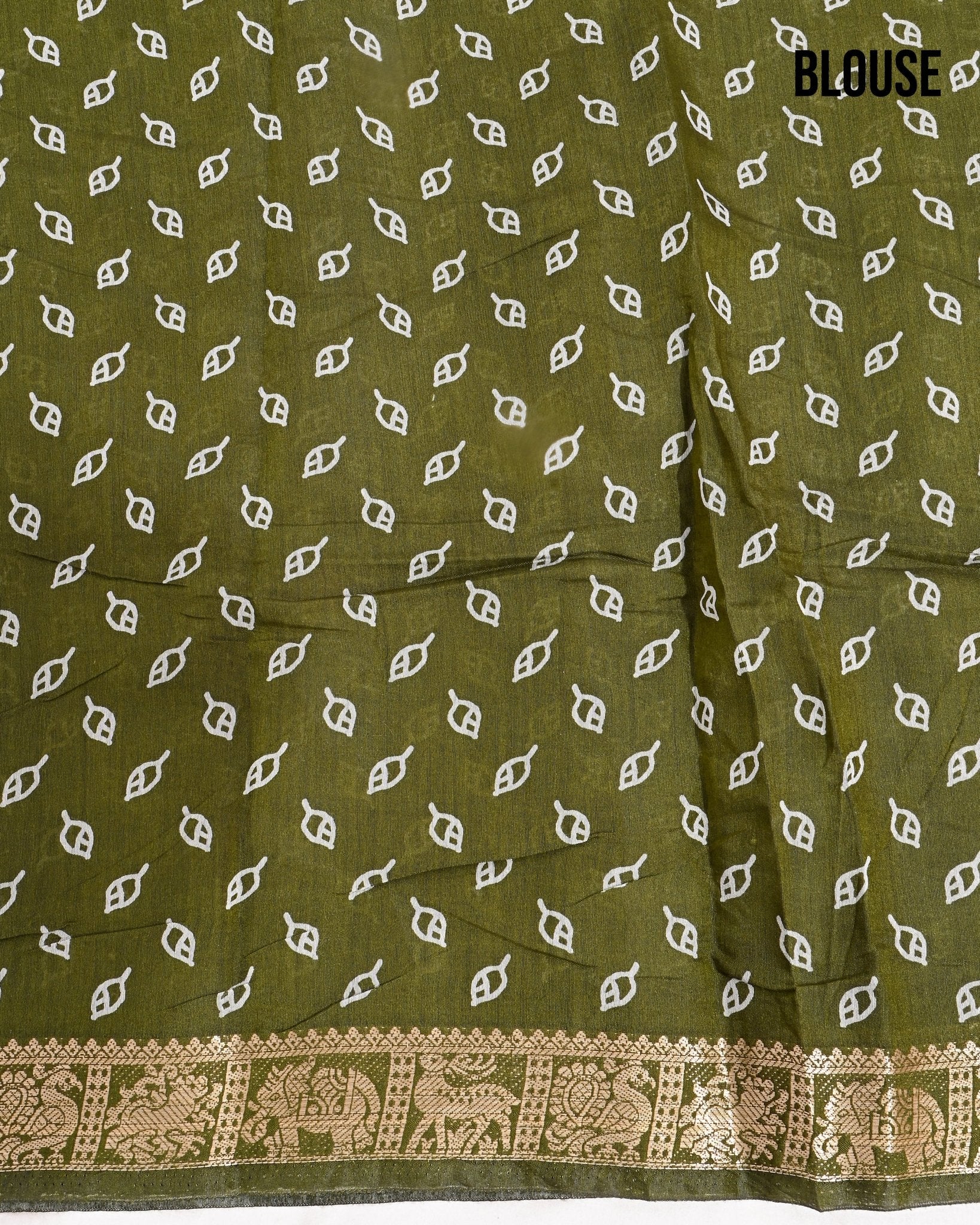 Chanderi Grey Printed Saree - Shop Vastram