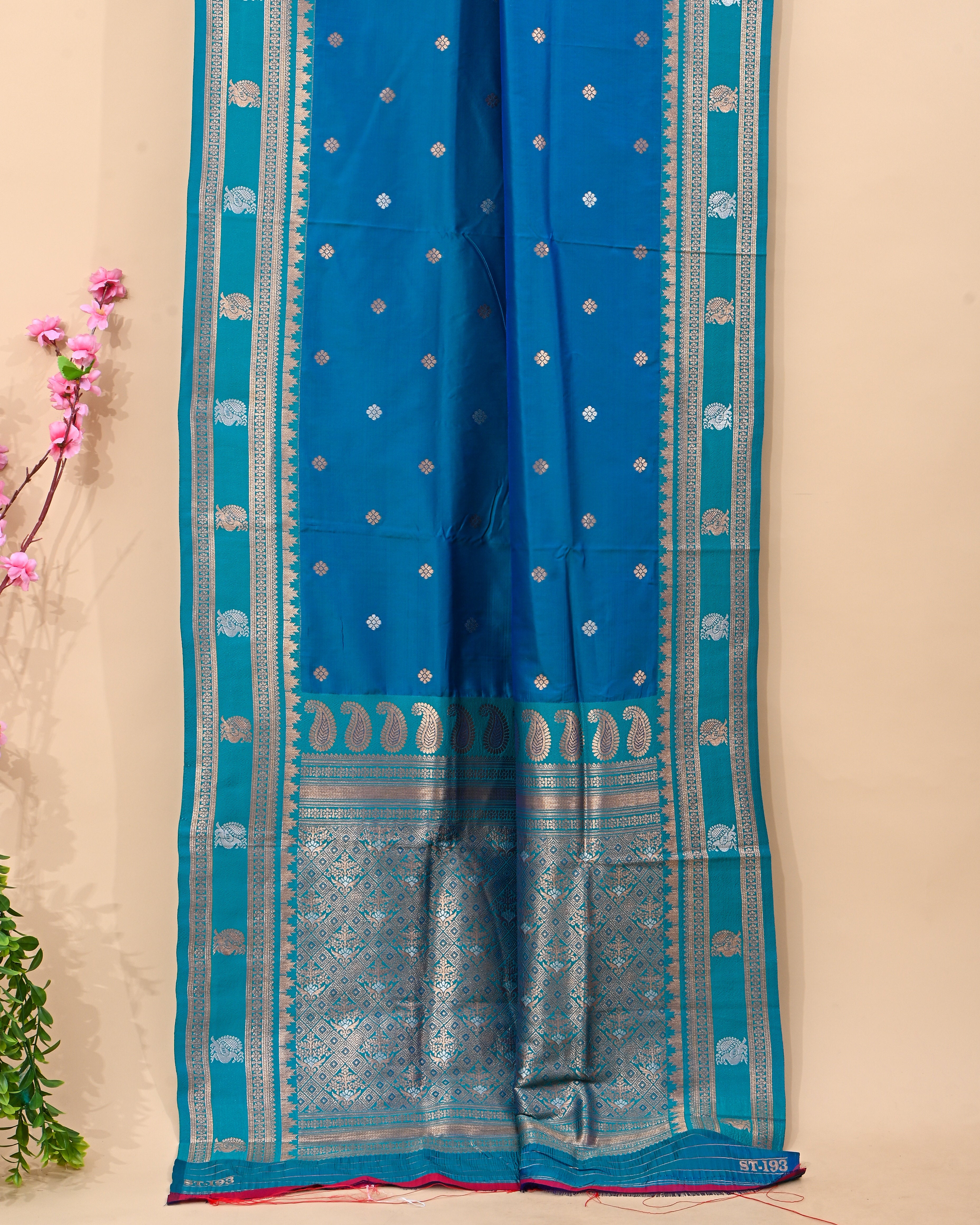 Ferozi Silk Banarsi Saree