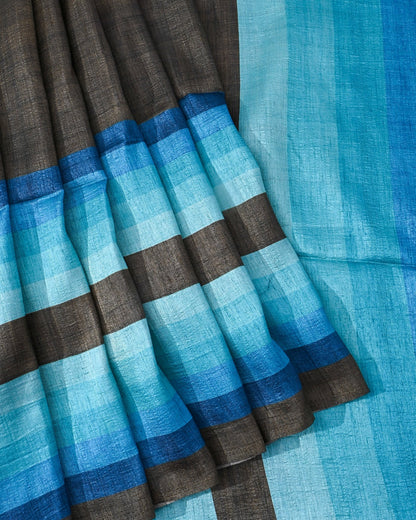 Dupion Earthy Printed Saree - Shop Vastram