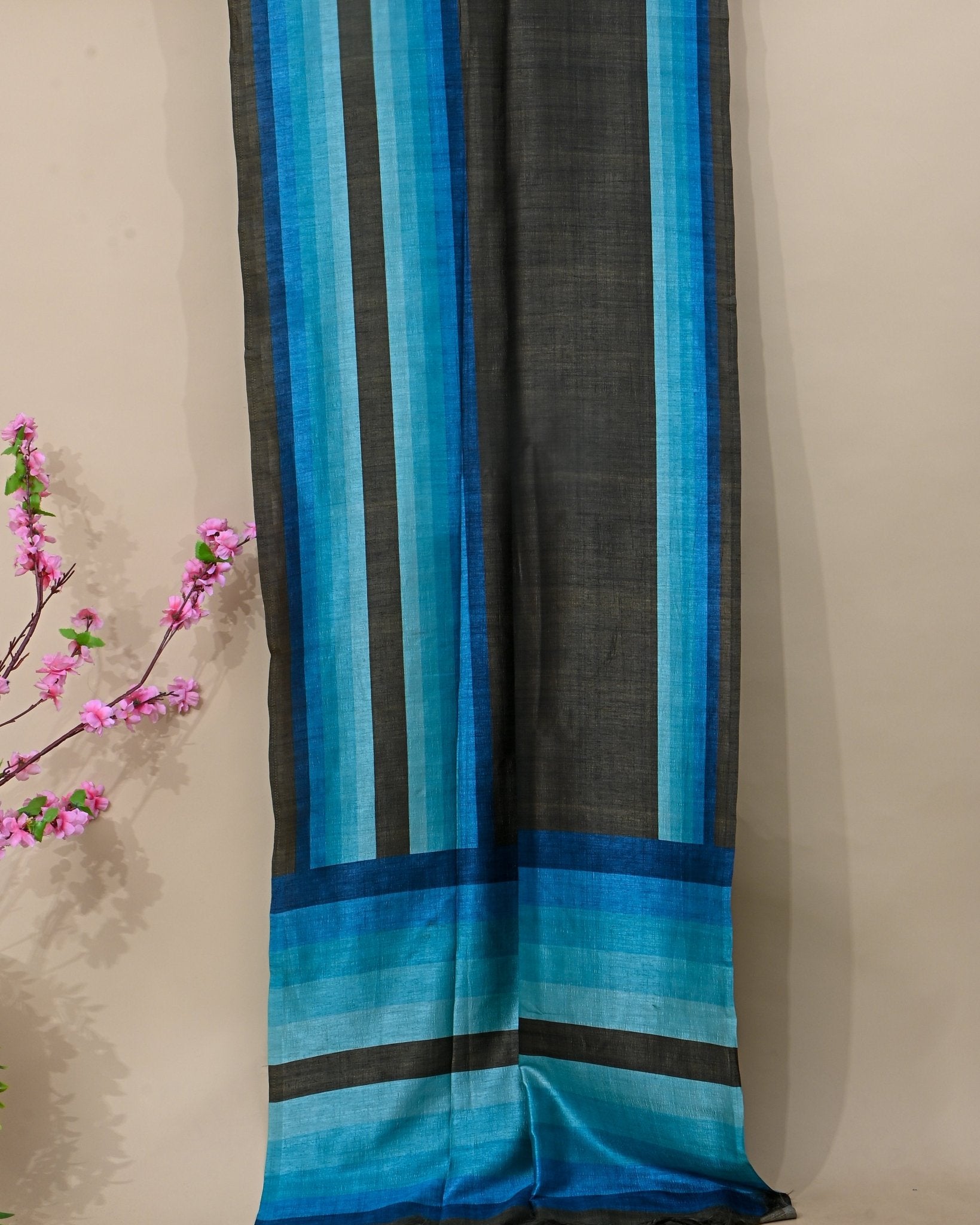 Dupion Earthy Printed Saree - Shop Vastram