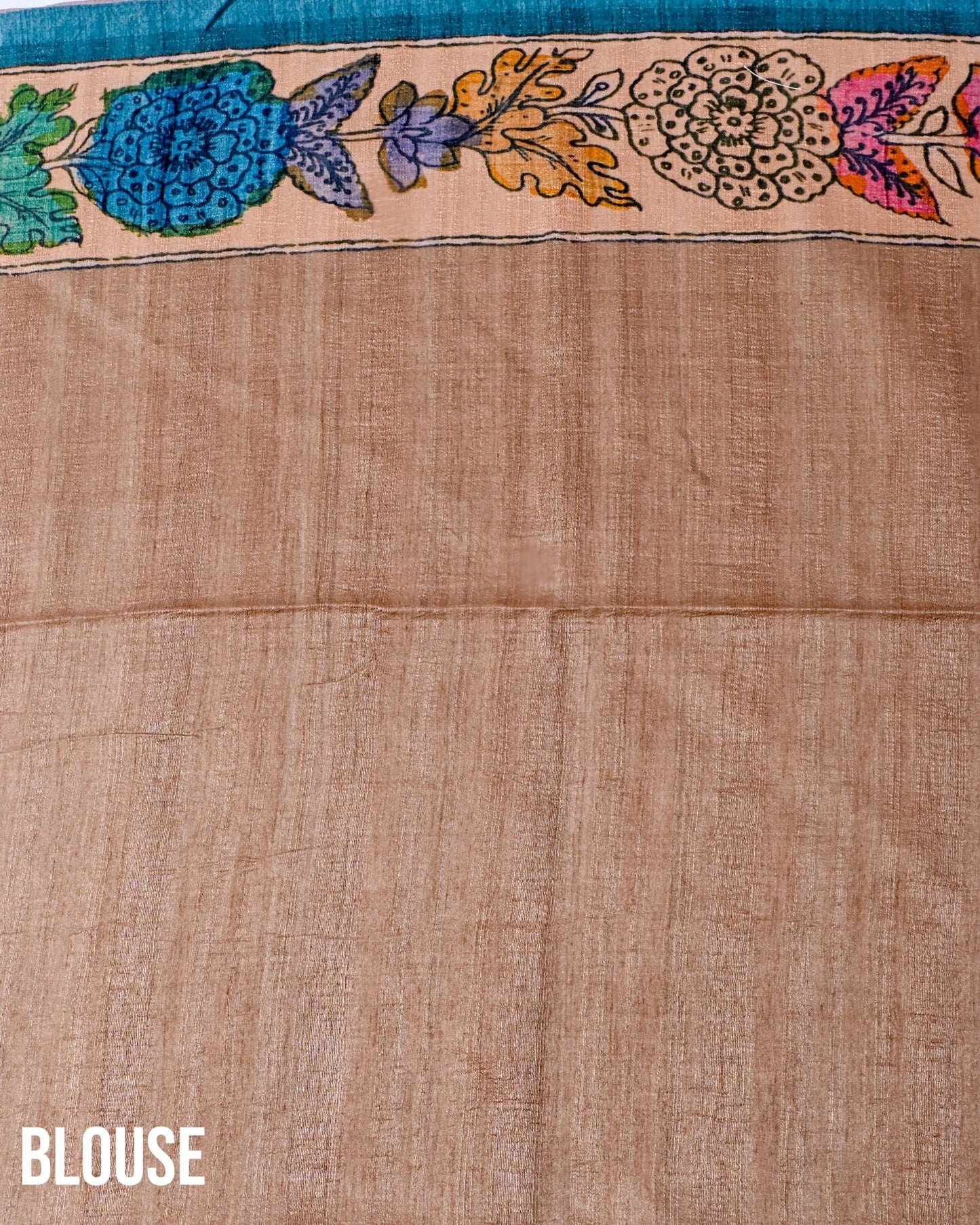 Dupion Ferozi Printed Saree - Shop Vastram
