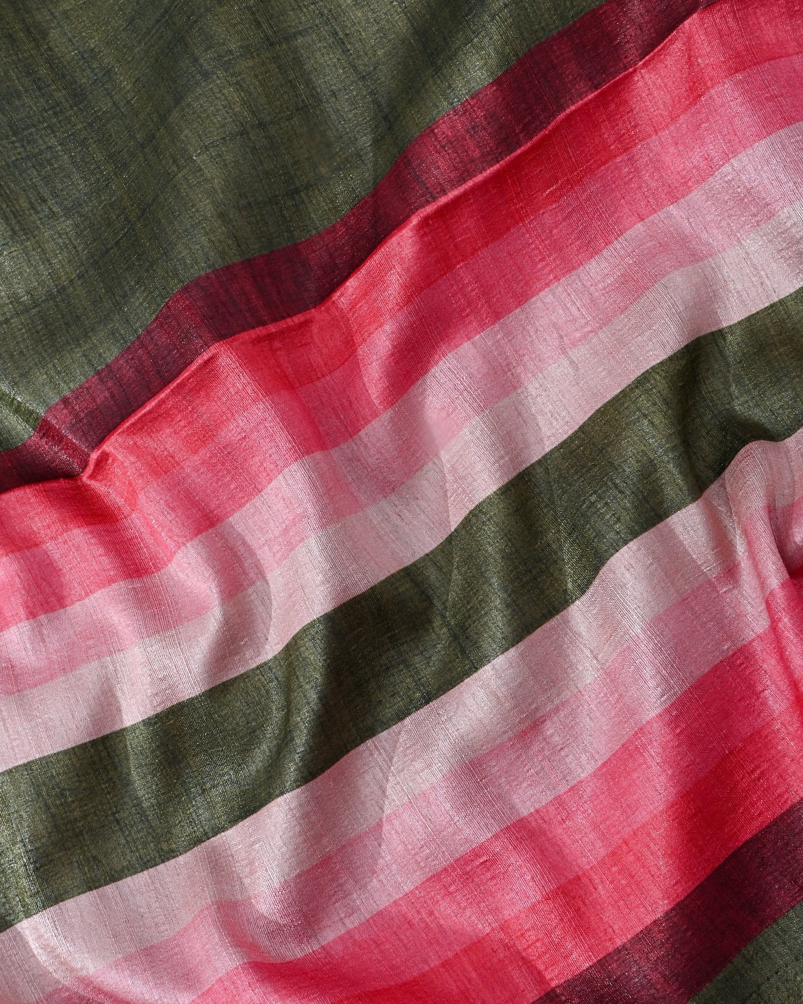 Dupion Green Printed Saree - Shop Vastram