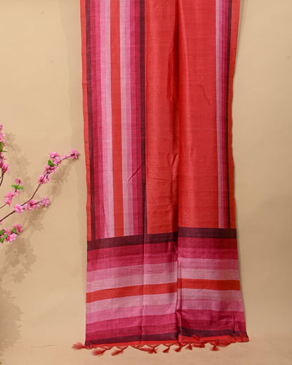 Dupion Pink Printed Saree - Shop Vastram