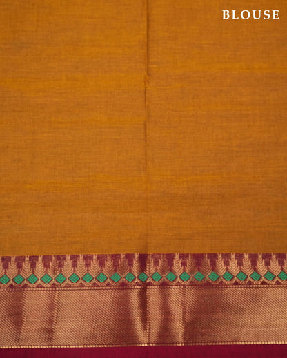 Earthy Color Cotton Saree - Shop Vastram