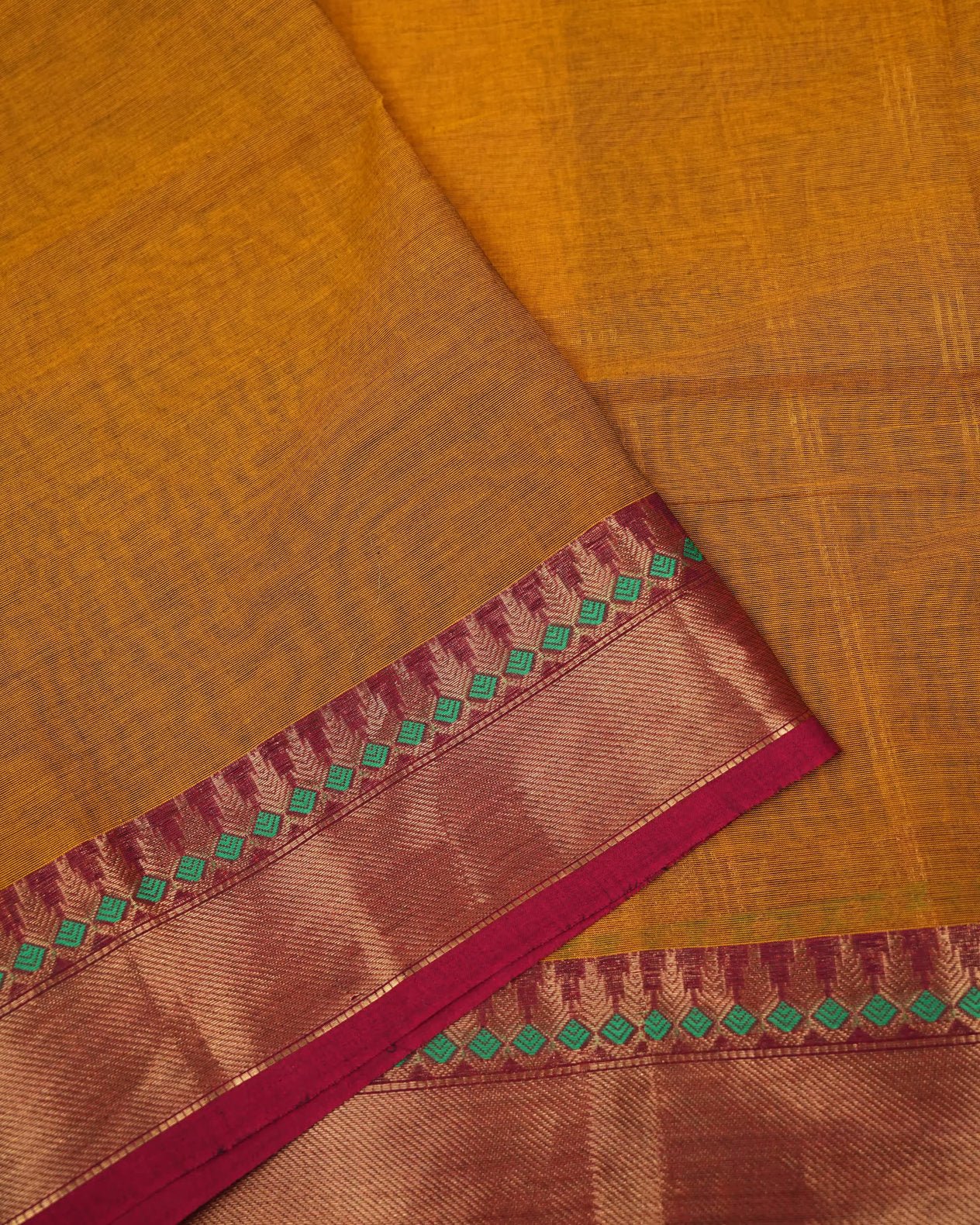 Earthy Color Cotton Saree - Shop Vastram