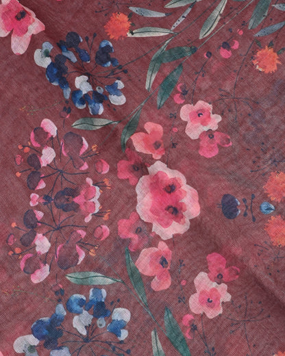 Earthy Color Lenin Saree - Shop Vastram