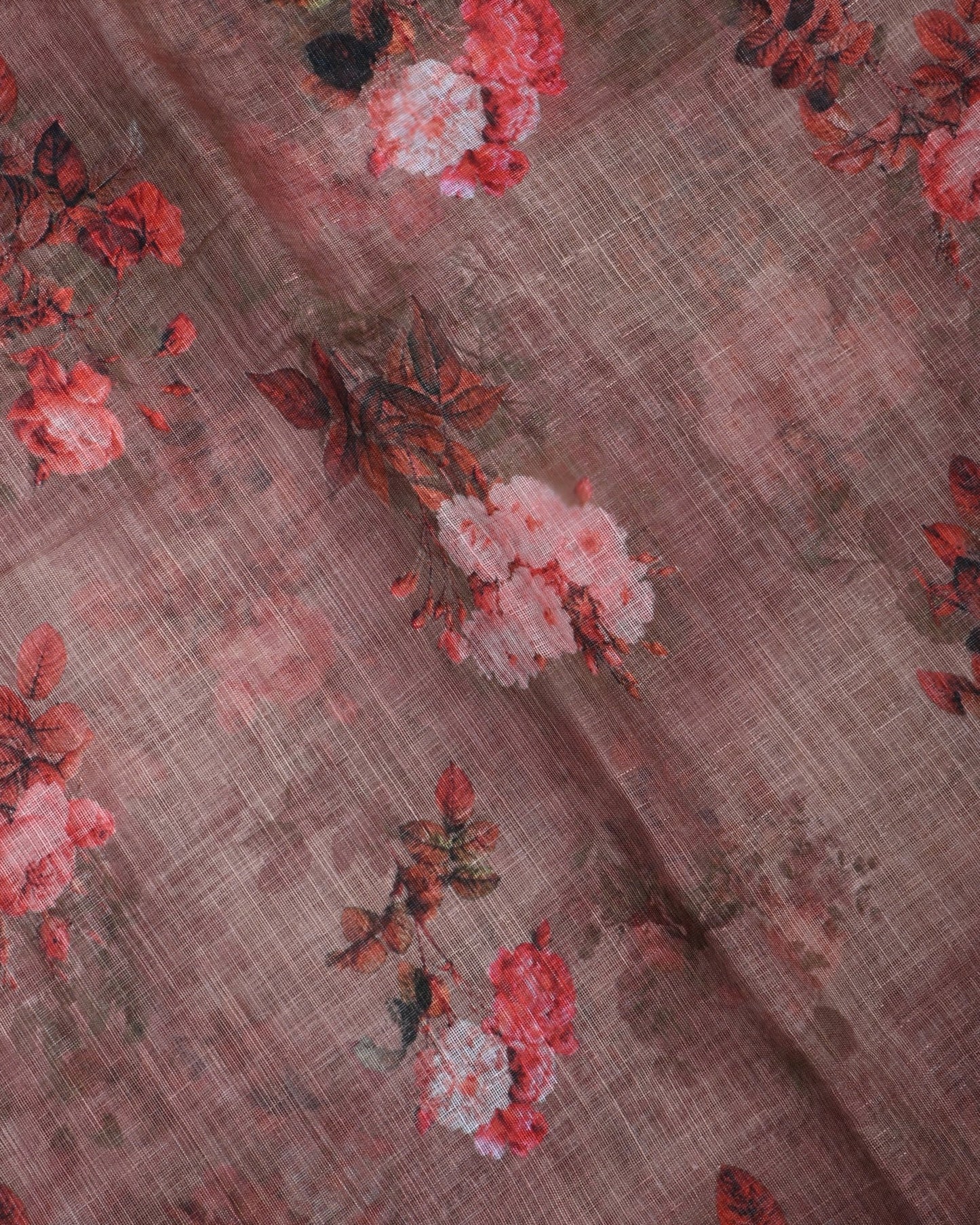 Earthy Color Lenin Saree - Shop Vastram