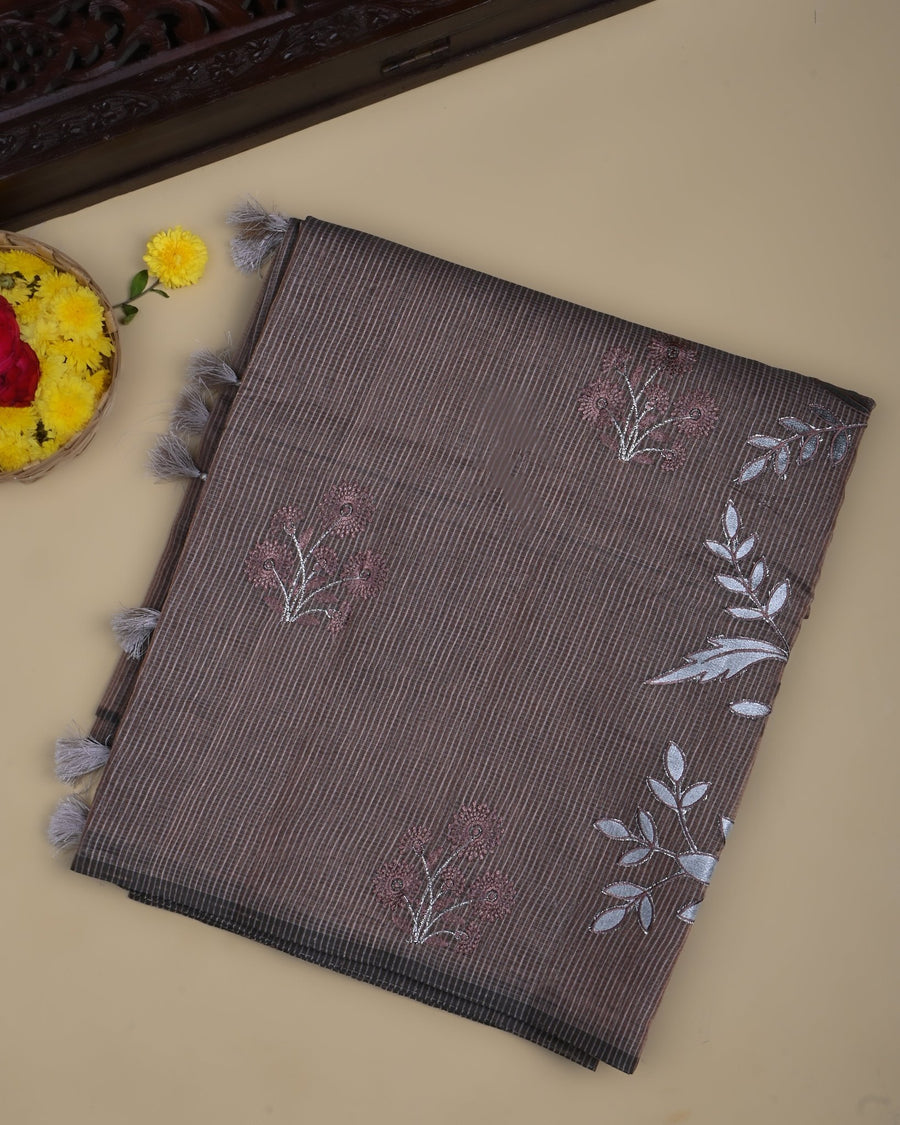 Earthy Color Silk Kota Saree - Shop Vastram