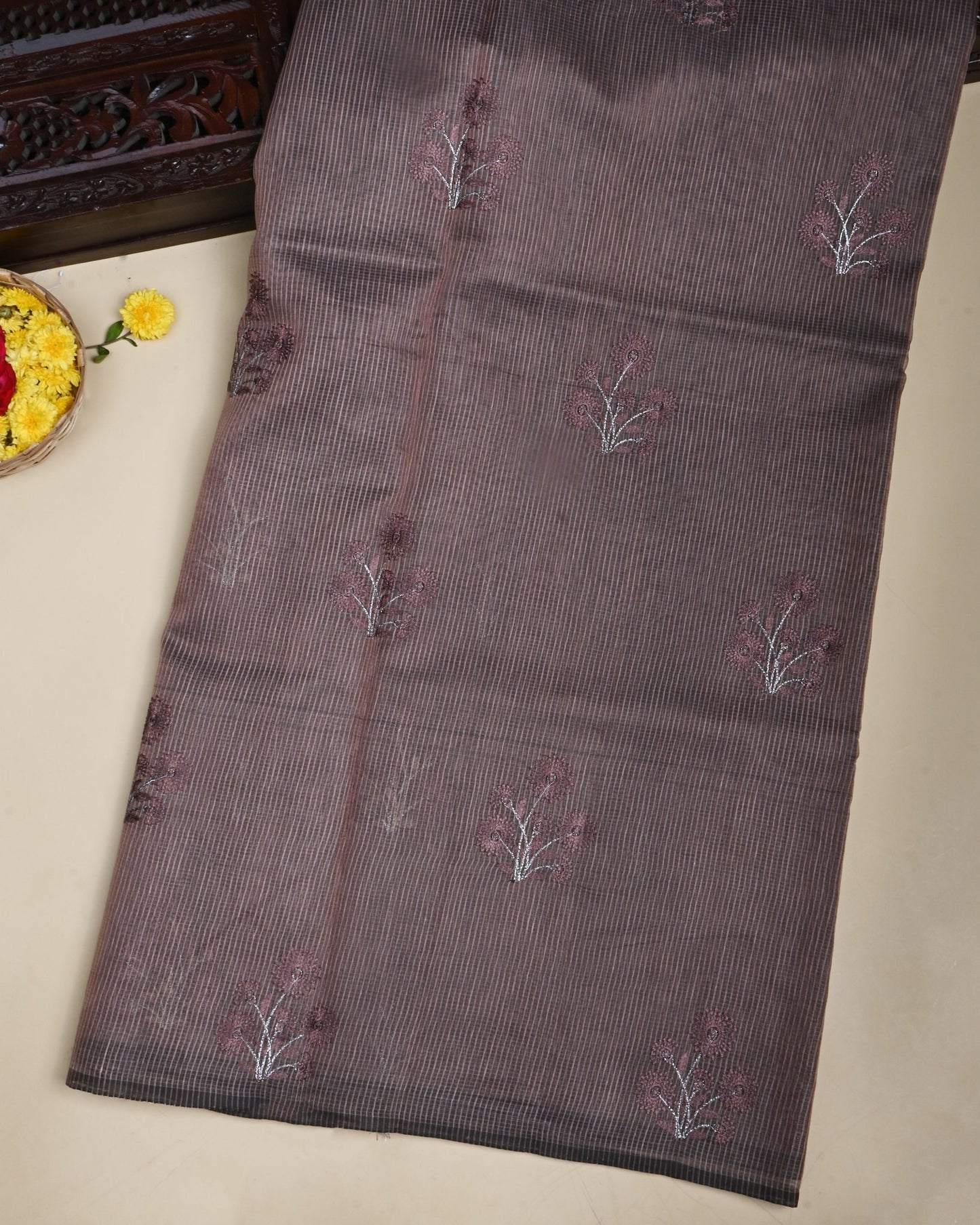 Earthy Color Silk Kota Saree - Shop Vastram
