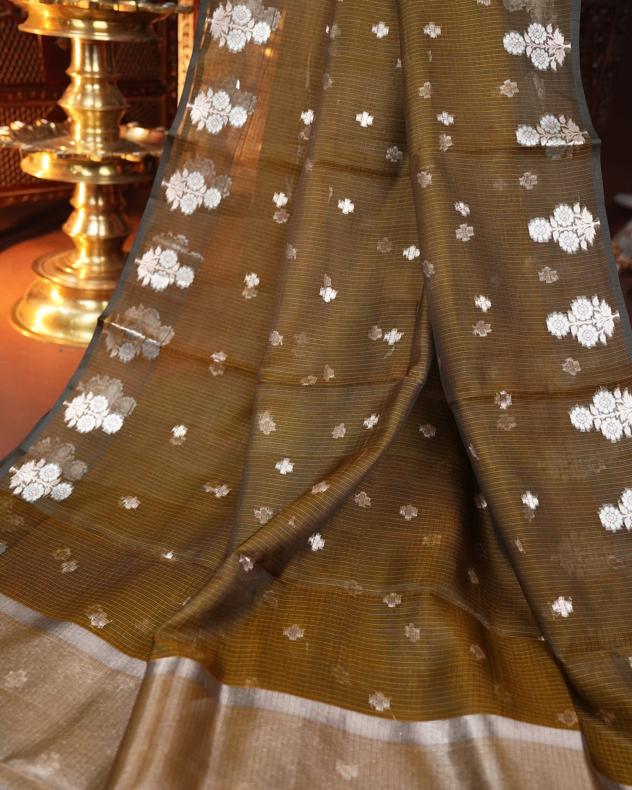 Earthy Color Silk Kota Saree - Shop Vastram